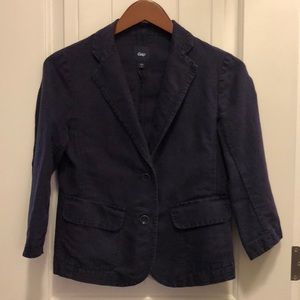 Old Navy Linen/Cotton Blazer Navy blue size 4